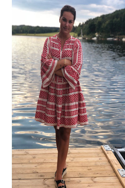 Devotion Twins Ellla Dress Red Beige Short 2the Little Store