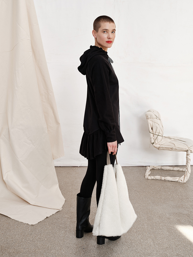 IOANNA KOURBELA Bag Made Of Wool Black Velour Fabric - 2the Little ...