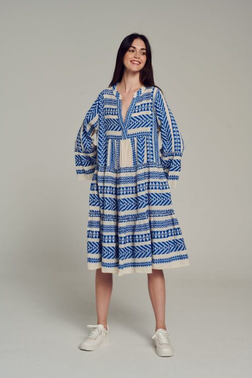 devotion twins midi ella dress blue
