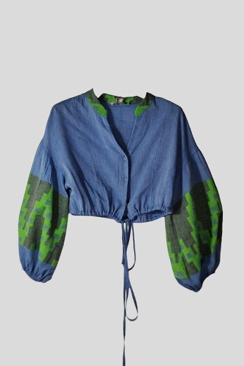 Devotion Twins - cropped top blue/green Zeolithos