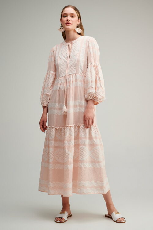 pearl and caviar dress white powder