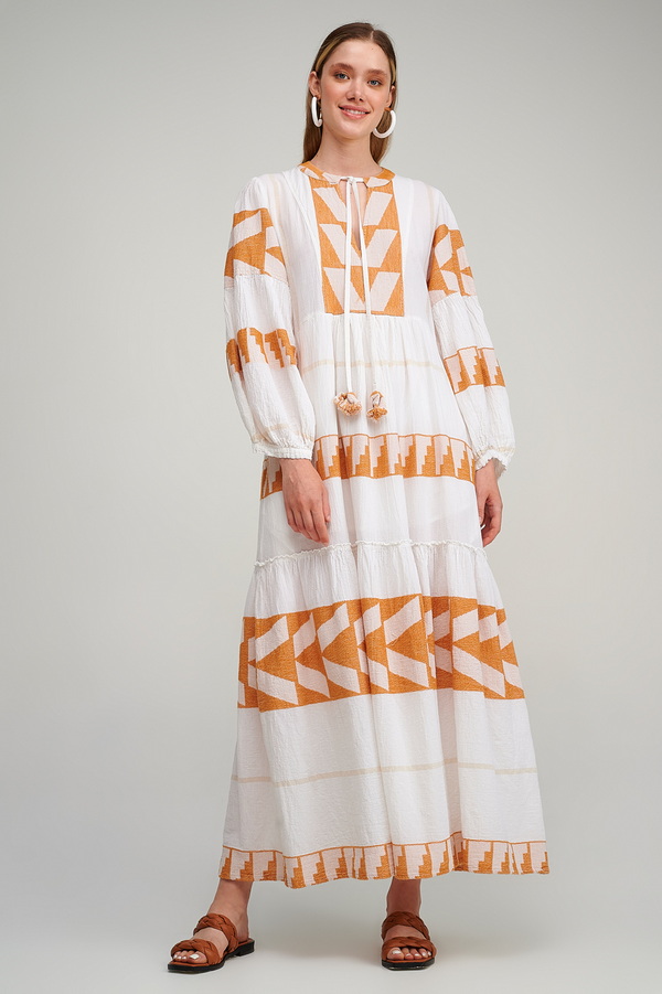 pearl & caviar white lurex dress