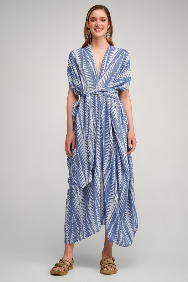 pearl & caviar dress blue finikas