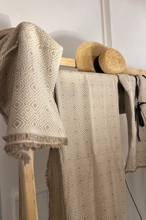 fouta fabric beige faistos