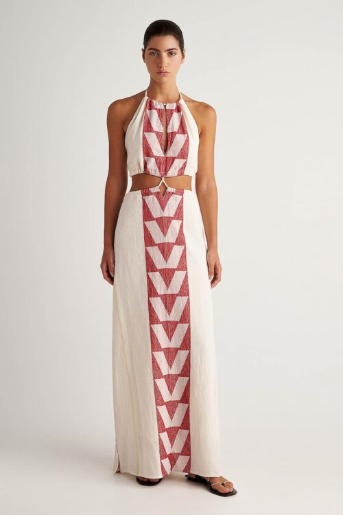 pearl and caviar zakar maxi dress knossos