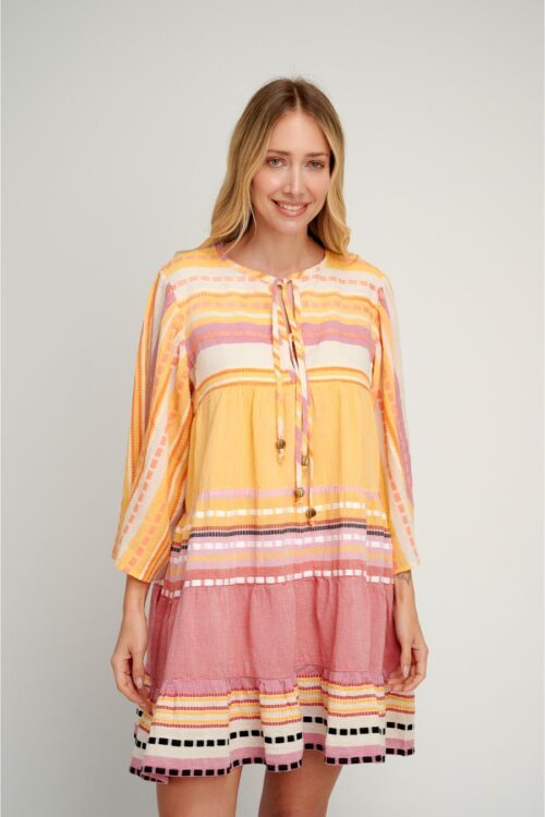 pearl & caviar alonissos short dress s25p1057