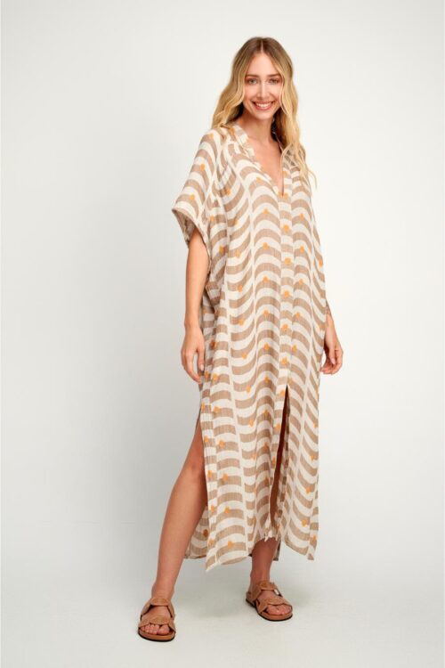 pearl & caviar agistri zakar maxi dress s25p1046 one size