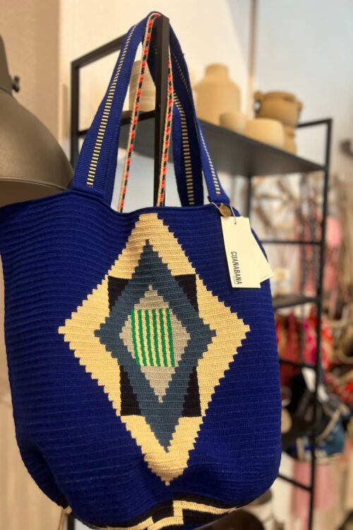 guanabana tote bag royal blue